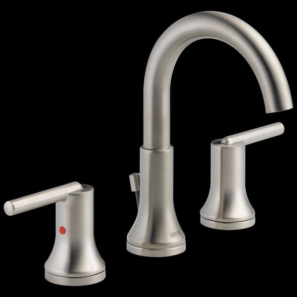 Delta 3-hole 4-16" installation Hole Widespread Lavatory Faucet, Stainless 3559-SSMPU-DST